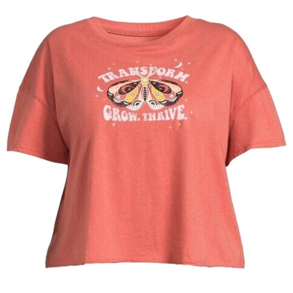 JOYSPUN XL Women's Transform Grow Thrive Graphic T-Shirt Relax Sleep Play NWT - Picture 1 of 4